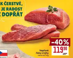 Billa Vepřové řízky z kýty nabídka