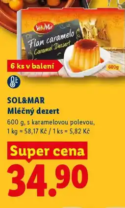 Lidl SOL&MAR Mléčný dezert nabídka