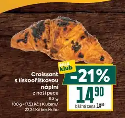 Billa Croissant s lískovoříškovou náplní nabídka