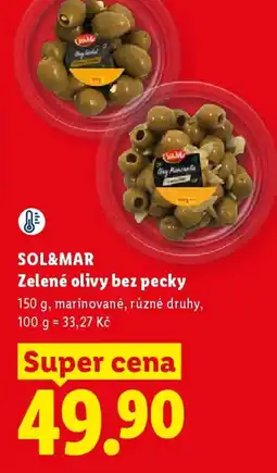 Lidl SOL&MAR Zelené olivy bez pecky nabídka