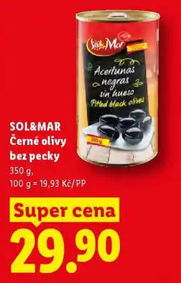 Lidl SOL&MAR Černé olivy bez pecky nabídka