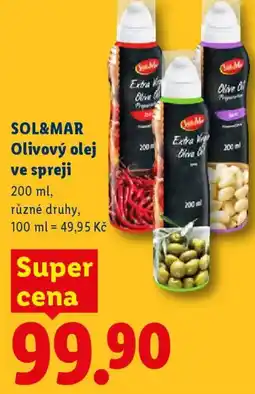 Lidl SOL&MAR Olivový olej ve spreji nabídka