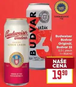 Billa Budweiser Budvar Original Budvar 33 nabídka