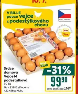 Billa Srdce domova Vejce M podestýlková nabídka