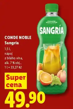Lidl CONDE NOBLE Sangría nabídka