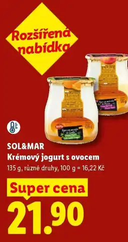 Lidl SOL&MAR Krémový jogurt s ovocem nabídka