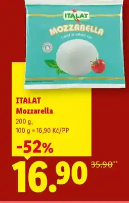 Lidl ITALAT Mozzarella nabídka