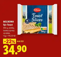 Lidl MILBONA Sýr Toast nabídka