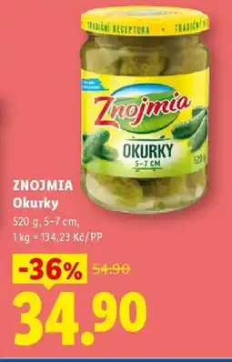 Lidl ZNOJMIA Okurky nabídka