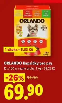 Lidl ORLANDO Kapsičky pro psy nabídka