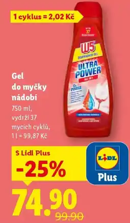 Lidl Gel do myčky nádobí nabídka