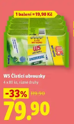 Lidl W5 Čisticí ubrousky nabídka