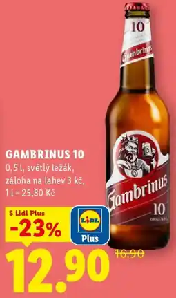 Lidl GAMBRINUS 10 nabídka