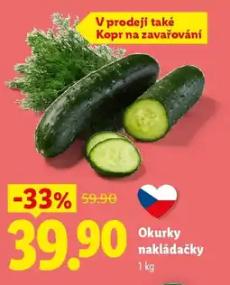 Lidl Okurky nakládačky nabídka