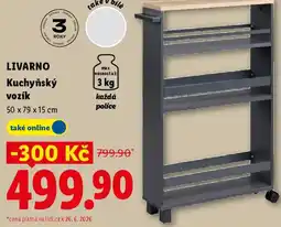 Lidl LIVARNO Kuchyňský vozík nabídka