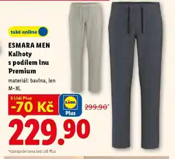 Lidl ESMARA MEN Kalhoty s podílem Inu Premium nabídka