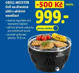 Lidl GRILL MEISTER Gril na dřevěné uhlí s aktivní ventilací nabídka