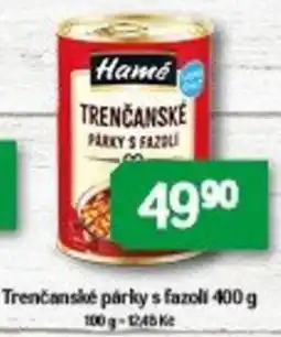 Brněnka Trenčanské párky s fazoli nabídka