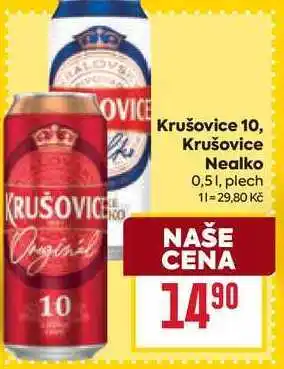 Billa Krušovice 10 0,51, plech nabídka