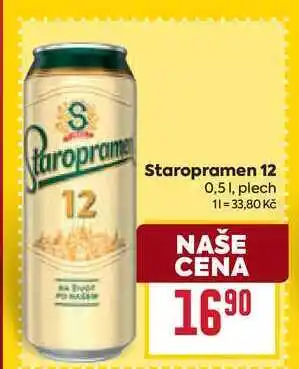 Billa Staropramen 12 0,51, plech nabídka