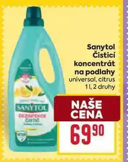 Billa Sanytol Čisticí koncentrát na podlahy universal, citrus nabídka