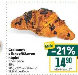 Billa Croissant s lískooříškovou náplní z naší pece nabídka
