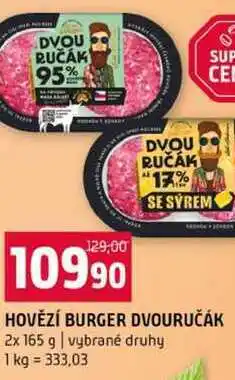 Terno HOVĚZÍ BURGER DVOURUČÁK 2x 165 g vybrané druhy nabídka
