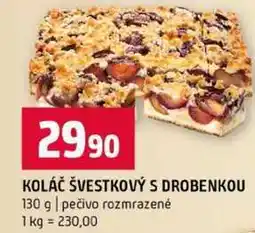 Terno KOLÁČ ŠVESTKOVÝ S DROBENKOU 130 g pečivo rozmrazené nabídka