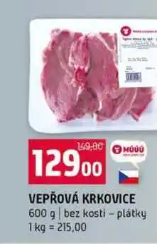 Terno VEPŘOVÁ KRKOVICE 600 g bez kosti plátky nabídka