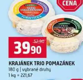 Terno KRAJÁNEK TRIO POMAZÁNEK 180 g vybrané druhy nabídka