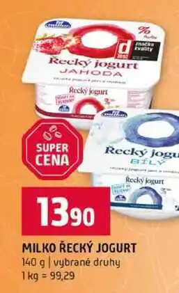 Terno MILKO ŘECKÝ JOGURT 140 g vybrané druhy nabídka