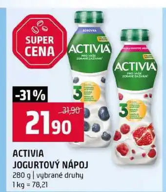 Terno ACTIVIA JOGURTOVÝ NÁPOJ 280 g vybrané druhy nabídka