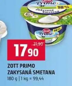 Terno ZOTT PRIMO ZAKYSANÁ SMETANA nabídka
