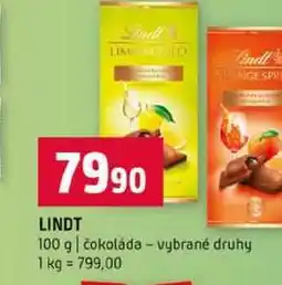Terno LINDT 100 g čokoláda vybrané druhy nabídka