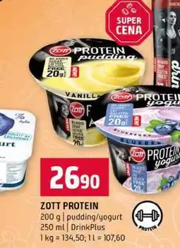 Terno ZOTT PROTEIN 200 g pudding yogurt 250 ml DrinkPlus nabídka