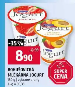 Terno BOHUŠOVICKÁ MLÉKÁRNA JOGURT 150 g vybrané druhy nabídka