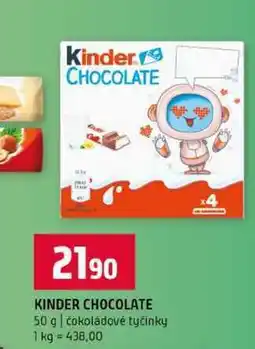 Terno KINDER CHOCOLATE 50 g čokoládové tyčinky nabídka