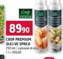 Terno COOP PREMIUM OLEJ VE SPREJI 250 ml vybrané druhy nabídka