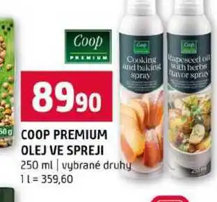 Terno COOP PREMIUM OLEJ VE SPREJI 250 ml vybrané druhy nabídka