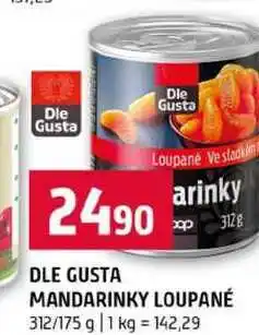 Terno DLE GUSTA MANDARINKY LOUPANÉ 312/175 g nabídka