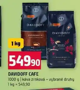 Terno DAVIDOFF CAFE 1000 g káva zrnková vybrané druhy nabídka