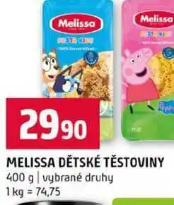 Terno MELISSA DĚTSKÉ TĚSTOVINY 400 g vybrané druhy nabídka