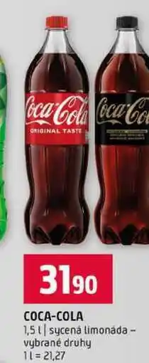 Terno COCA-COLA 1,5l sycená limonáda vybrané druhy nabídka