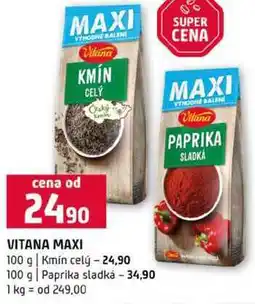 Terno VITANA MAXI 100 g Kmin celý 100 g Paprika sladká nabídka