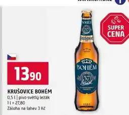 Terno KRUŠOVICE BOHÉM 0,5l pivo světlý ležák nabídka