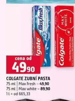 Terno COLGATE ZUBNÍ PASTA 75 ml Max fresh 75 ml Max white nabídka