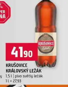 Terno KRUŠOVICE KRÁLOVSKÝ LEŽÁK 1.5l pivo světlý ležák nabídka