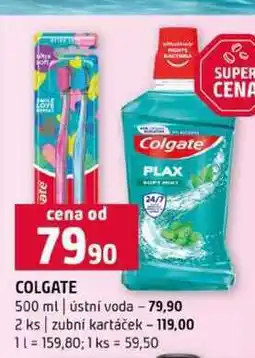 Terno COLGATE 500 ml ústní voda 2 ks zubní kartáček nabídka