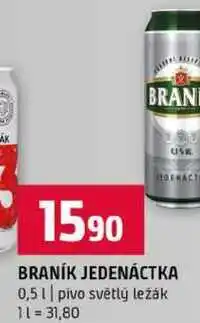 Terno BRANÍK JEDENÁCTKA 0,5l pivo světlý ležák nabídka