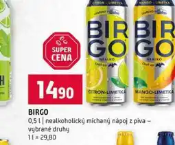 Terno BIRGO 0,5l nealkoholický míchaný nápoj z piva vybrané druhy nabídka